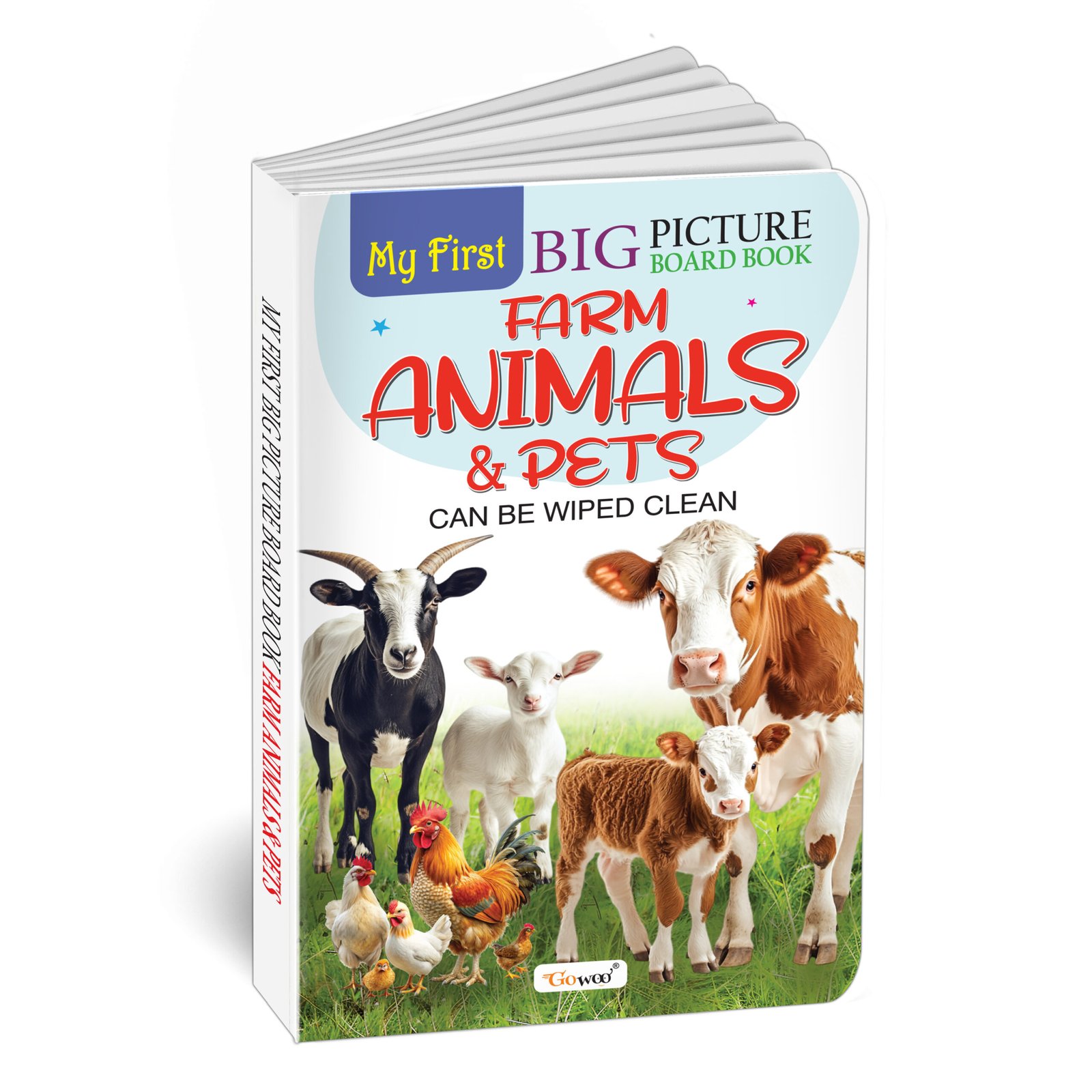 My First Big Picture Board Book Farm Animals & Pets : Fun educational books for toddlers, Learning book for preschoolers, Picture board book for kids, Montessori learning book for toddlers