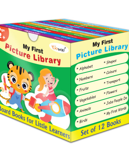My First Picture Library Box Of 12 (Pre-School Books) | Gift Set For Kids in Green