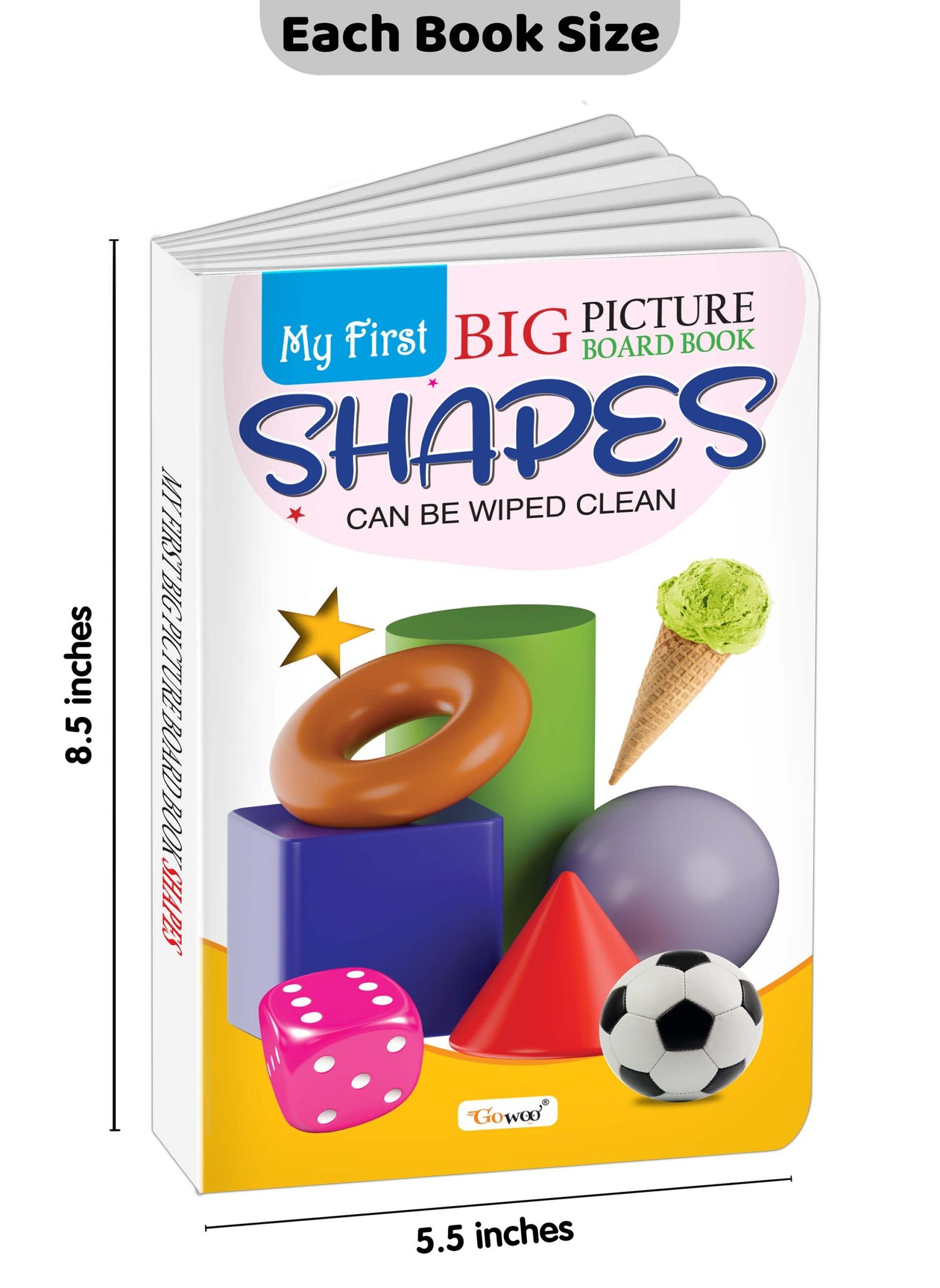 My First Big Picture Board Book Shapes : Fun educational books for toddlers, Learning book for preschoolers, Picture board book for kids, Montessori learning book for toddlers - Image 2