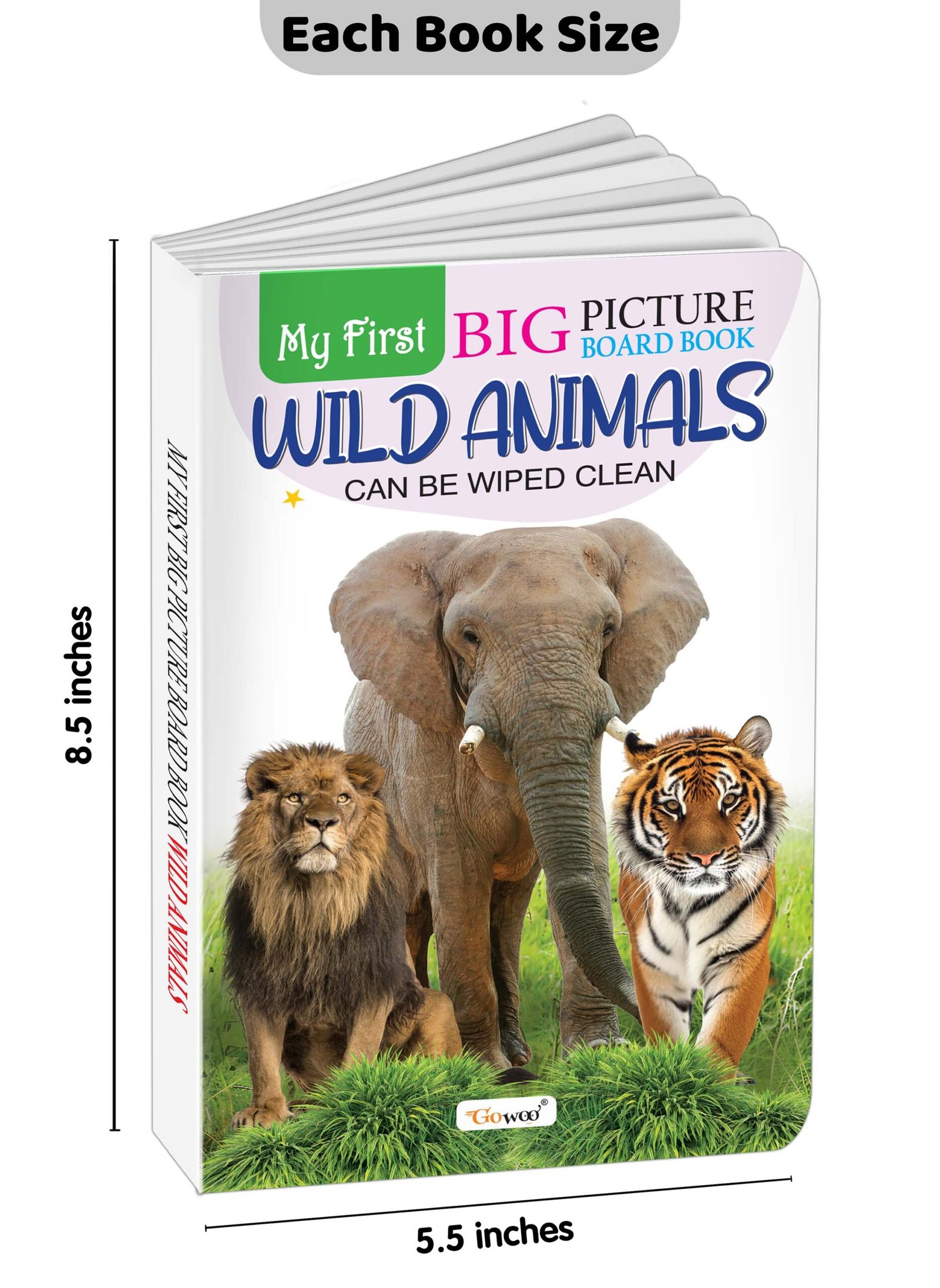 My First Big Picture Board Book Wild Animals : Fun educational books for toddlers, Learning book for preschoolers, Picture board book for kids, Montessori learning book for toddlers - Image 2