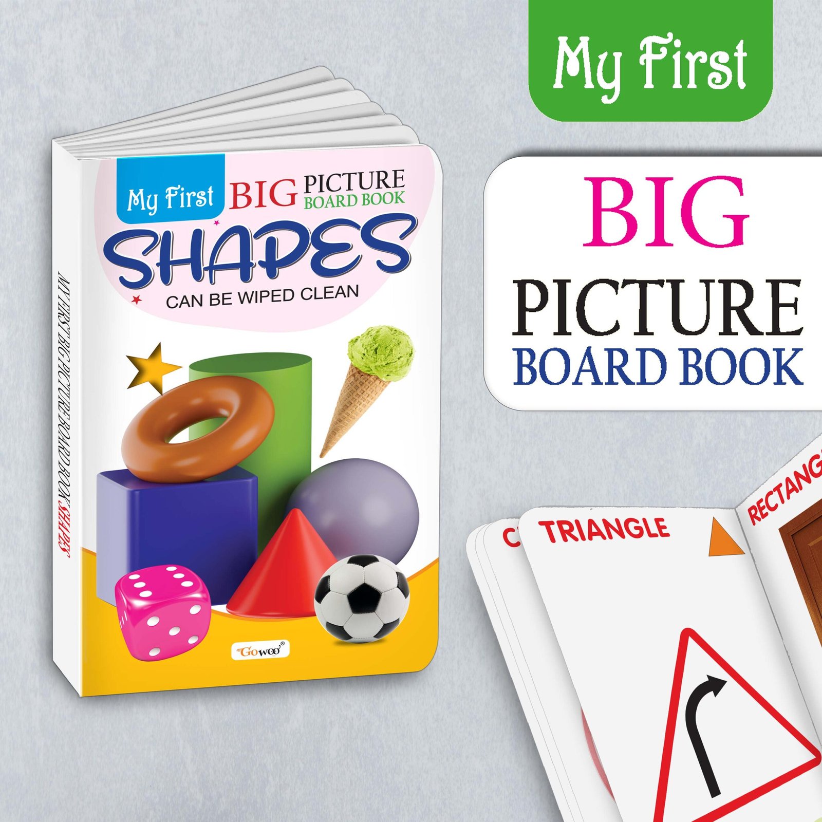My First Big Picture Board Book Shapes : Fun educational books for toddlers, Learning book for preschoolers, Picture board book for kids, Montessori learning book for toddlers - Image 3