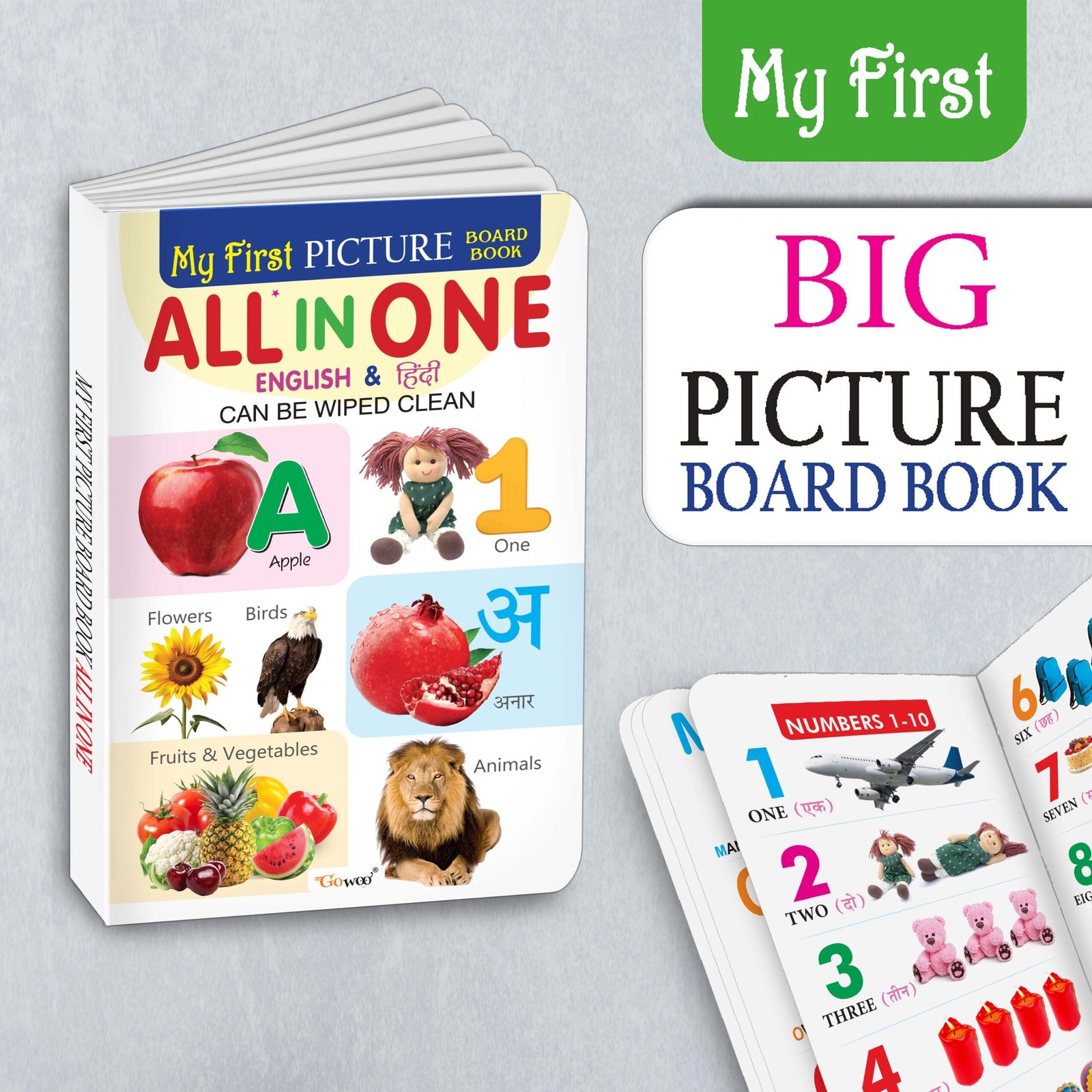 My First Big Picture Board Book All In One : Fun educational books for toddlers, Learning book for preschoolers, Picture board book for kids, Montessori learning book for toddlers - Image 2
