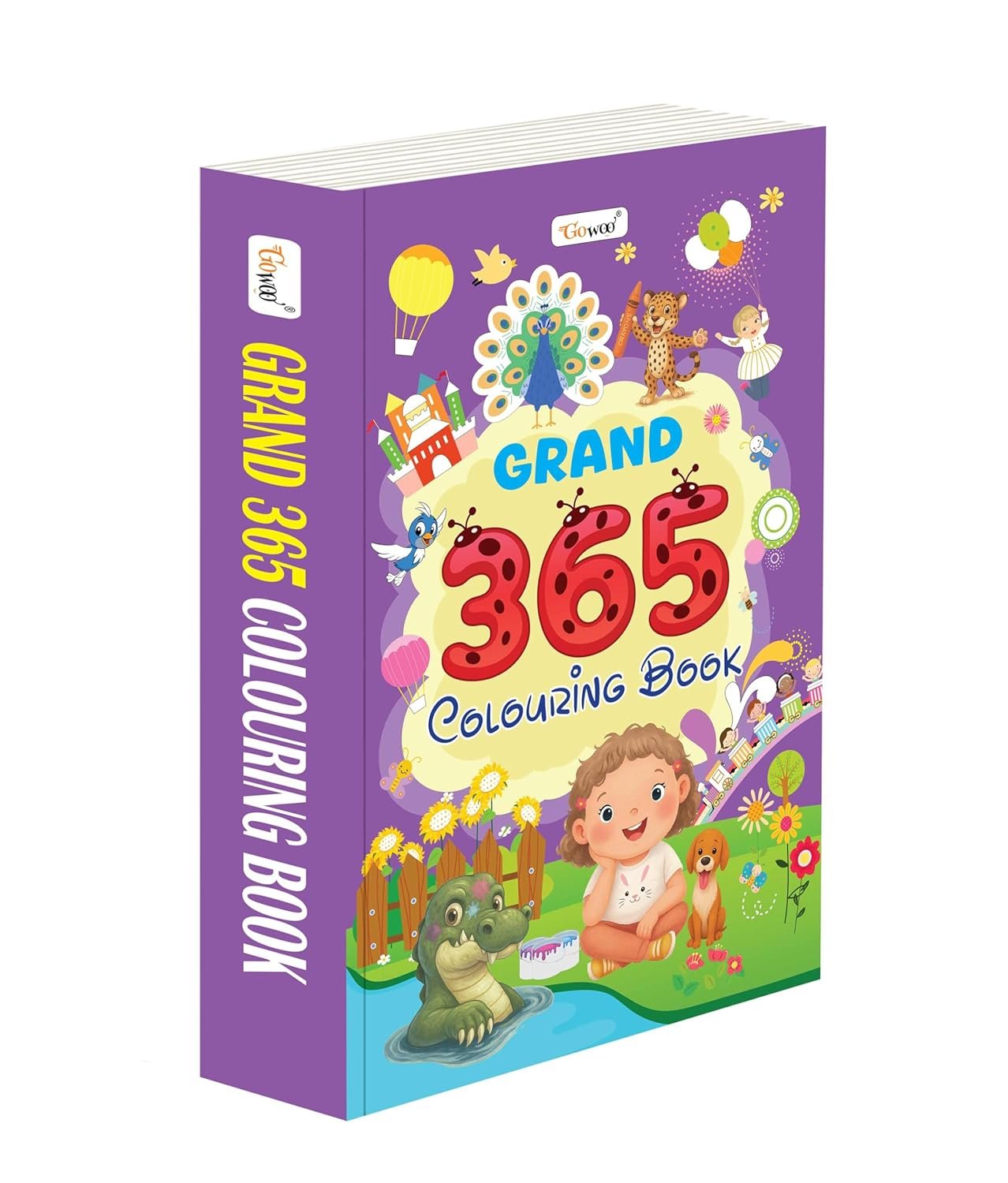 GRAND - 365 Colouring Book :- early learners colouring book, Kids educational book, Jumbo colouring book for kids