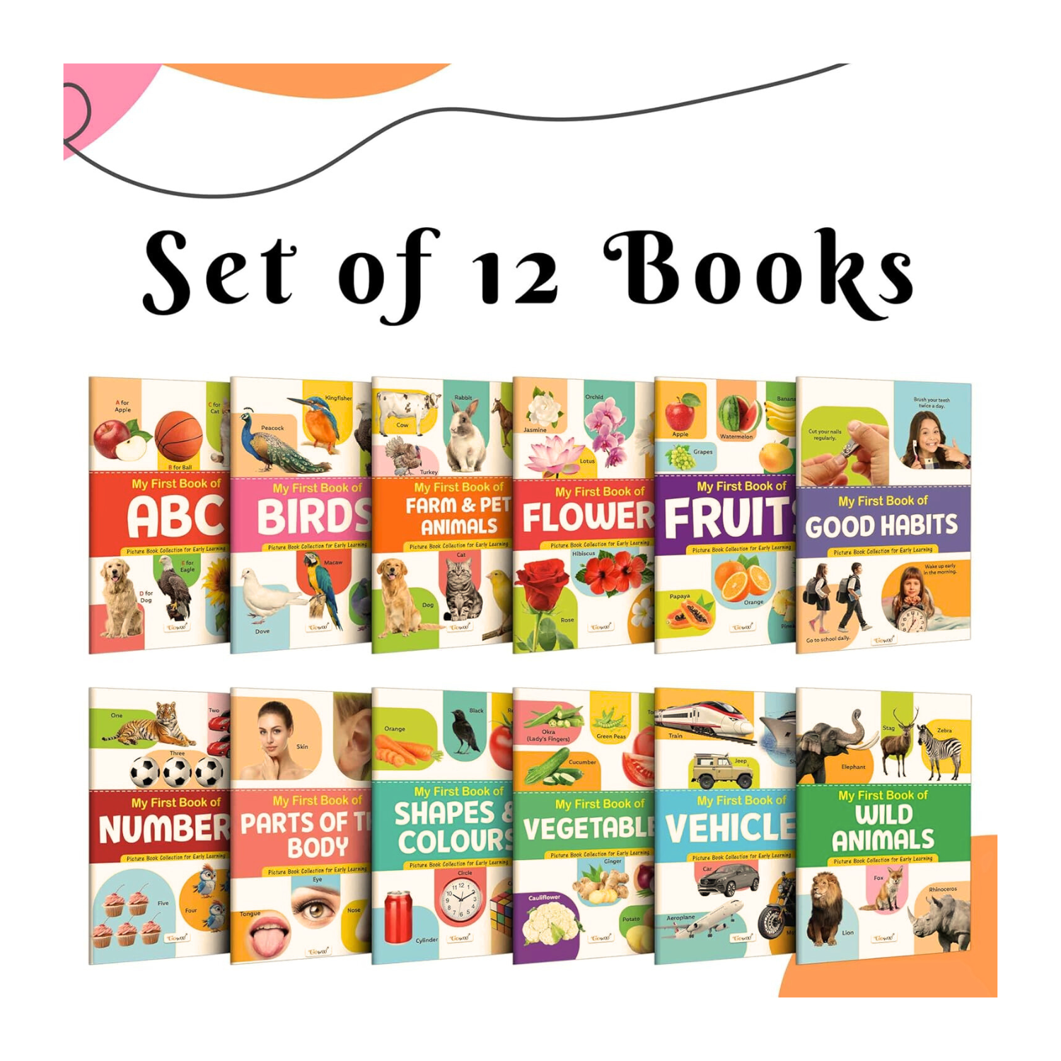 My First Picture Book Collection For Early Learning : Books For Children, Learning Picture Library For Kids, Toddler book, Early learning book With 12 Topics