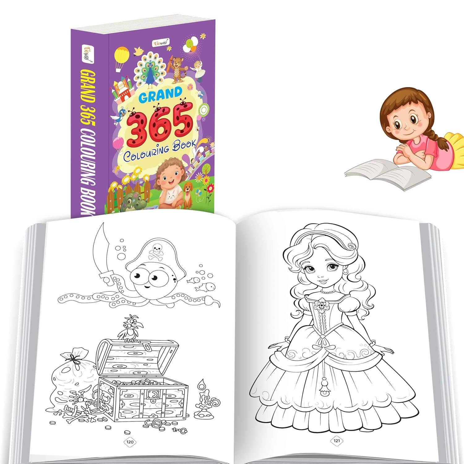 GRAND - 365 Colouring Book :- early learners colouring book, Kids educational book, Jumbo colouring book for kids - Image 2