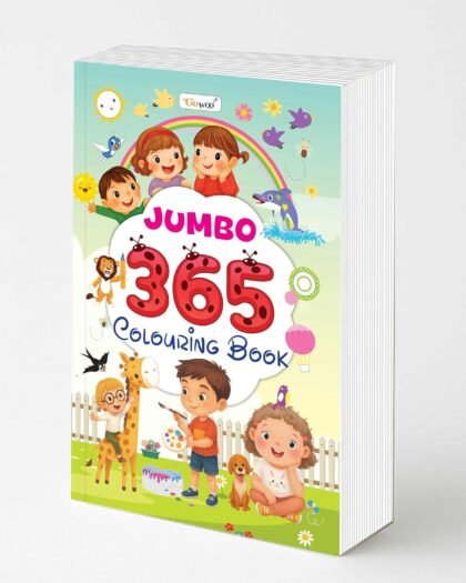 JUMBO - 365 Colouring Book :- educational book for kids, colouring workbook for toddlers, preschoolers drawing and colouring book