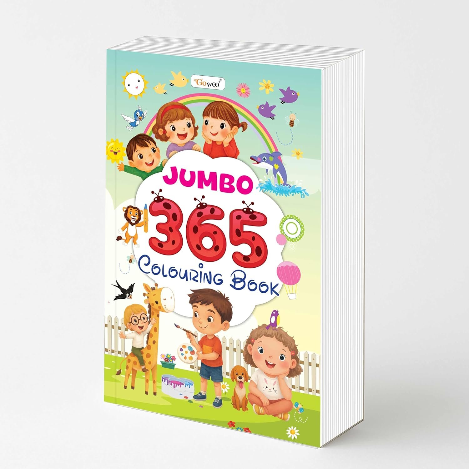 JUMBO - 365 Colouring Book :- educational book for kids, colouring workbook for toddlers, preschoolers drawing and colouring book