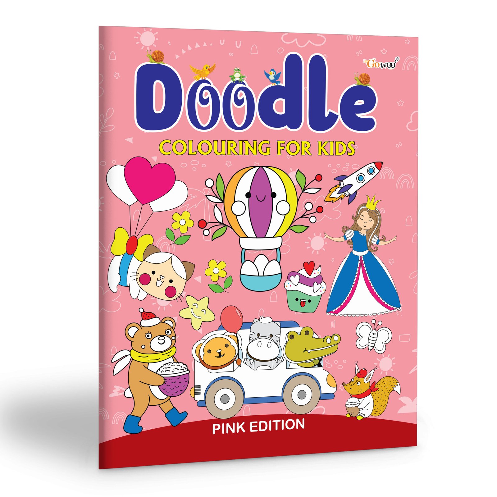 Doodle Colouring for kids - Pink Edition : Toddler coloring book, Children's coloring book, Preschool coloring book, Kids art coloring book