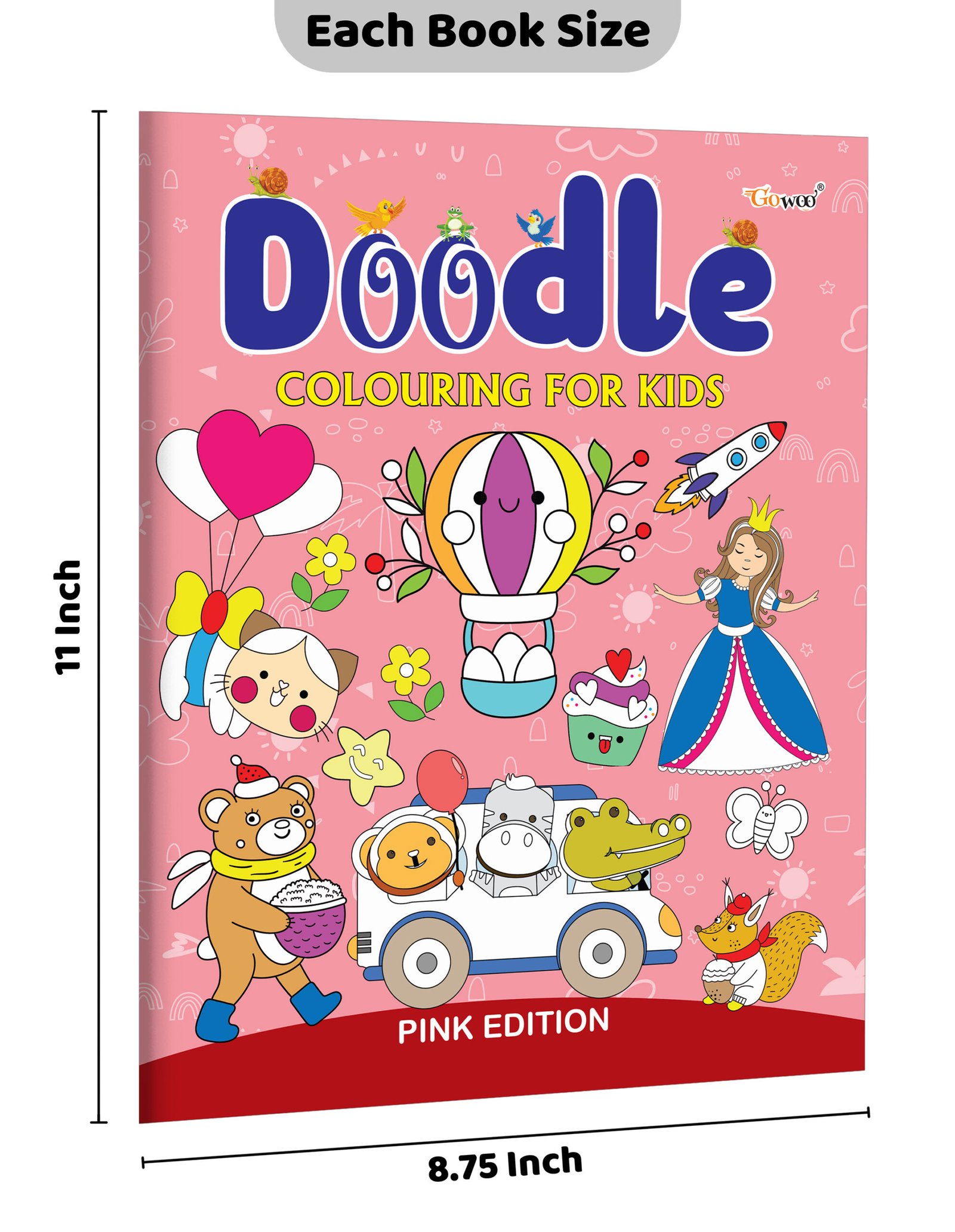 Doodle Colouring for kids - Pink Edition : Toddler coloring book, Children's coloring book, Preschool coloring book, Kids art coloring book - Image 2